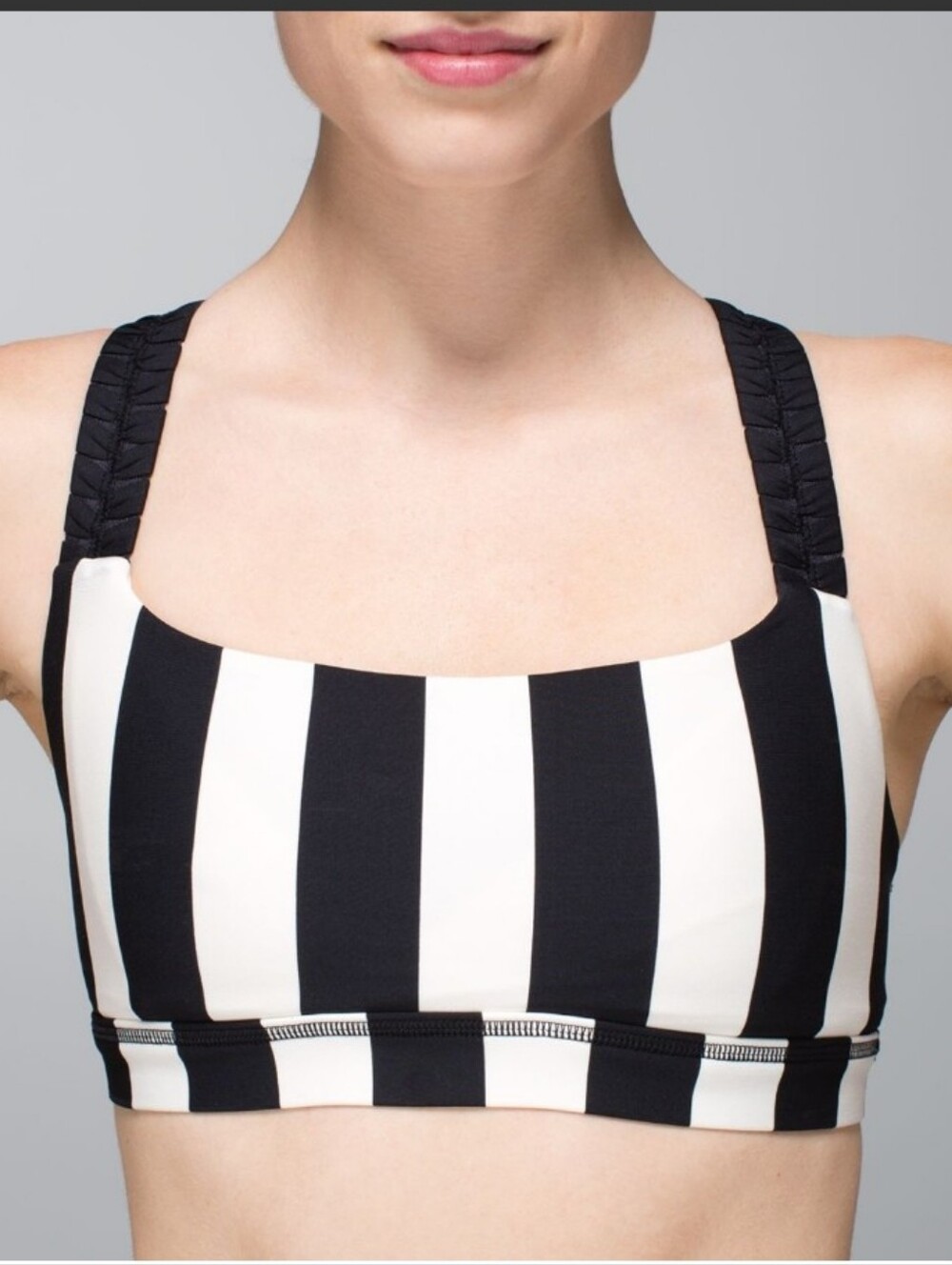 lululemon athletica Inner Heart Bra in Black & White Stripe